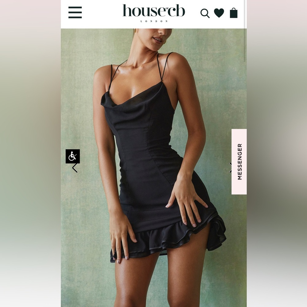 House of CB Black Rossella Mini Dress XS